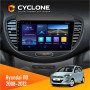 Штатная магнитола Hyundai I10 2008-2013 Cyclone C9006 4x64, DSP, DVR