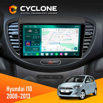 Штатная магнитола Hyundai I10 2008-2013 Cyclone C9-013 4x64 DSP 4G