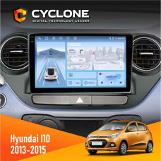 Штатная магнитола Hyundai I10 2013-2015 Cyclone C9009 4x64, DSP, 4G, 2k
