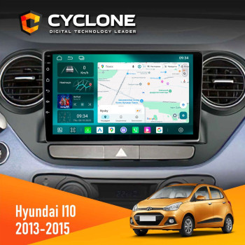 Штатная магнитола Hyundai I10 2013-2015 Cyclone C9-013 4x64 DSP 4G