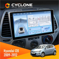 Штатная магнитола Hyundai I20 2009-2012 Cyclone C9009 4x64, DSP, 4G, 2k