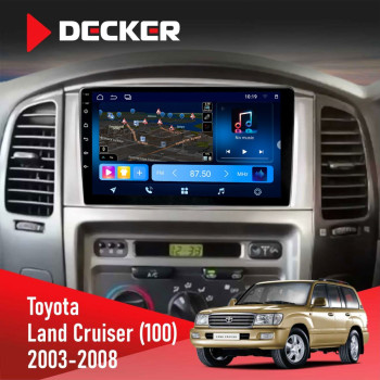 Штатная магнитола Toyota Land Cruiser (100) 2003-2008 Decker D9-008 8x128 DSP 4G