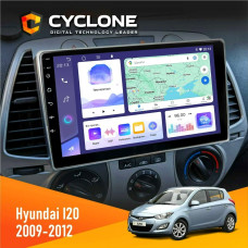 Штатная магнитола Hyundai I20 2009-2012 Cyclone C9008 4x64, DSP