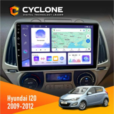 Штатная магнитола Hyundai I20 2009-2012 Climate Cyclone C9008 4x64, DSP