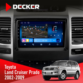 Штатная магнитола Toyota Land Cruiser Prado (120) 2002-2009 Decker D9-008 8x128 DSP 4G