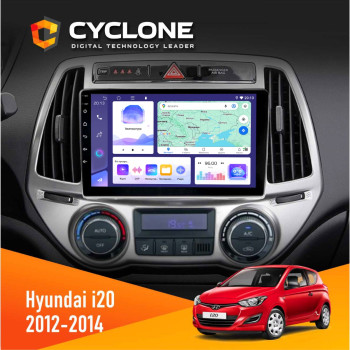 Штатная магнитола Hyundai I20 2012-2014 Cyclone C9-011 4x64, DSP