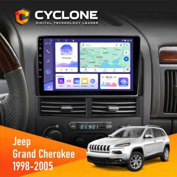 Штатна магнітола Jeep Grand Cheroke 1998-2005 Cyclone C9-011 4x64, DSP