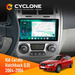 Штатна магнітола KIA Cerato 2004-2006 Climate Cyclone C9-013 4x64 DSP 4G