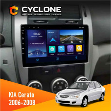  Штатна магнітола KIA Cerato 2006-2008 Conditioner Cyclone C9006 4x64, DSP, DVR