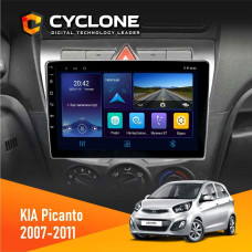  Штатна магнітола KIA Picanto 2007-2011 Cyclone C9006 4x64, DSP, DVR
