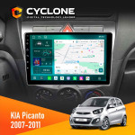 Штатна магнітола KIA Picanto 2007-2011 Cyclone C9-013 4x64 DSP 4G