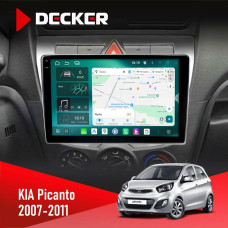 Штатная магнитола KIA Picanto 2007-2011 Decker D9004 6x128, DSP 360, 2k