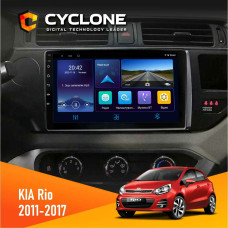  Штатна магнітола KIA Rio (QB) 2011-2017 Cyclone C9006 4x64, DSP, DVR