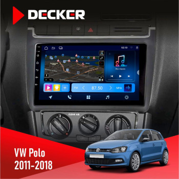 Штатная магнитола Volkswagen Polo 2011-2018 Decker D9-008 8x128 DSP 4G