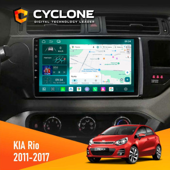 Штатна магнітола KIA Rio (QB) 2011-2017 Cyclone C9-013 4x64 DSP 4G