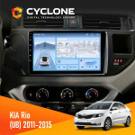 Штатная магнитола KIA Rio 2015-2017 Cyclone C9-012 4x64 DSP 4G