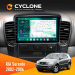 Штатна магнітола KIA Sorento (BL) 2002-2006 Cyclone C9-013 4x64 DSP 4G