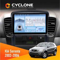 Штатная магнитола KIA Sorento (BL) 2002-2006 Cyclone C9009 4x64, DSP, 4G, 2k
