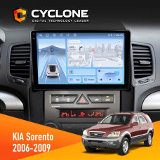Штатная магнитола KIA Sorento (BL) 2006-2009 Cyclone C9009 4x64, DSP, 4G, 2k