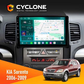 Штатна магнітола KIA Sorento (BL) 2006-2009 Cyclone C9-013 4x64 DSP 4G