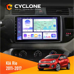 Штатная магнитола KIA Rio (QB) 2011-2017 Cyclone C9-011 4x64, DSP