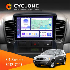 Штатная магнитола KIA Sorento (BL) 2002-2006 Cyclone C9008 4x64, DSP