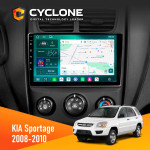 Штатная магнитола KIA Sportage 2008-2010 Cyclone C9-013 4x64 DSP 4G