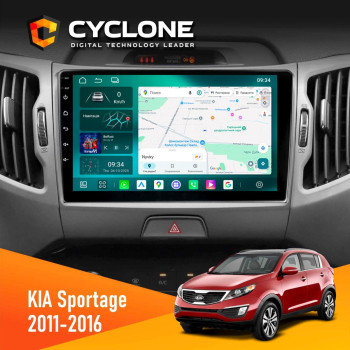 Штатная магнитола KIA Sportage 3 2011-2016 CAN Cyclone C9-013 4x64 DSP 4G