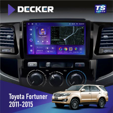 Штатная магнитола Toyota Fortuner, Hilux 2011-2015 Decker TS9004 TS 6x128, DSP 4G, 2k