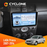 Штатная магнитола Lada Priora 2007-2014 Cyclone C9-012 4x64 DSP 4G