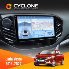 Штатная магнитола Lada Vesta 2015-2022 Cyclone C9009 4x64, DSP, 4G, 2k
