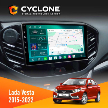 Штатная магнитола Lada Vesta 2015-2022 Cyclone C9-013 4x64 DSP 4G