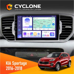 Штатная магнитола Kia Sportage 4 QL 2016-2018 CAN Cyclone C9-011 4x64, DSP