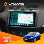 Штатная магнитола Mazda 3 2009-2013 Cyclone C9-013 4x64 DSP 4G