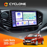 Штатная магнитола Lada Vesta 2015-2022 Cyclone C9-011 4x64, DSP