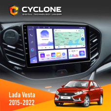 Штатная магнитола Lada Vesta 2015-2022 Cyclone C9008 4x64, DSP