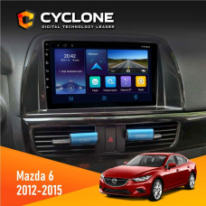  Штатна магнітола Mazda 6 2012-2015 Cyclone C9006 4x64, DSP, DVR
