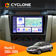 Штатная магнитола Mazda 3 2004-2008 Cyclone C9008 4x64, DSP