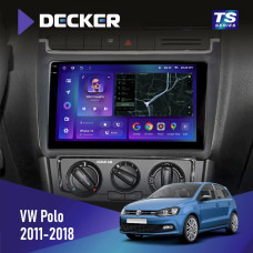 Штатная магнитола Volkswagen Polo 2011-2018 ISO Decker TS9004 TS 6x128, DSP 4G, 2k