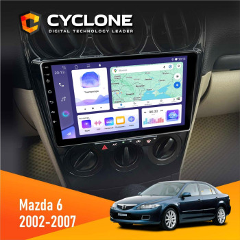 Штатна магнітола Mazda 6 2002-2007 Cyclone C9-011 4x64, DSP
