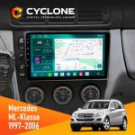 Штатная магнитола Mercedes-Benz ML-Class (W163) 1997-2006 AMP Cyclone C9-013 4x64 DSP 4G
