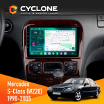 Штатная магнитола Mercedes-Benz S-Class (W220) 1998-2005 Cyclone C9-013 4x64 DSP 4G