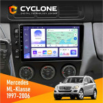 Штатная магнитола Mercedes-Benz ML-Class (W163) 1997-2006 AMP Cyclone C9-011 4x64, DSP
