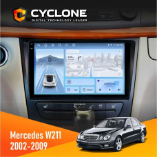 Штатная магнитола Mercedes-Benz W211 2002-2009 AMP Cyclone C9009 4x64, DSP, 4G, 2k
