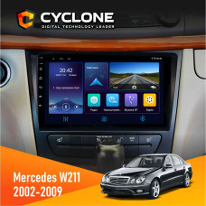  Штатна магнітола Mercedes-Benz W211 2002-2009 Cyclone C9006 4x64, DSP, DVR