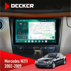 Штатная магнитола Mercedes-Benz W211 2002-2009 AMP Decker D9004 6x128, DSP 360, 2k