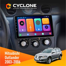 Штатная магнитола Mitsubishi Outlander 2002-2008 Cyclone C9CPL 2x32