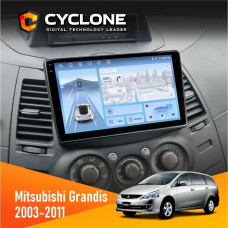 Штатная магнитола Mitsubishi Grandis 2003-2011 Cyclone C9009 4x64, DSP, 4G, 2k