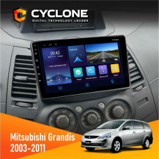  Штатна магнітола Mitsubishi Grandis 2003-2011 Cyclone C9006 4x64, DSP, DVR