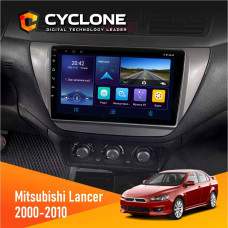  Штатна магнітола Mitsubishi Lancer 9 2000-2010 Cyclone C9006 4x64, DSP, DVR